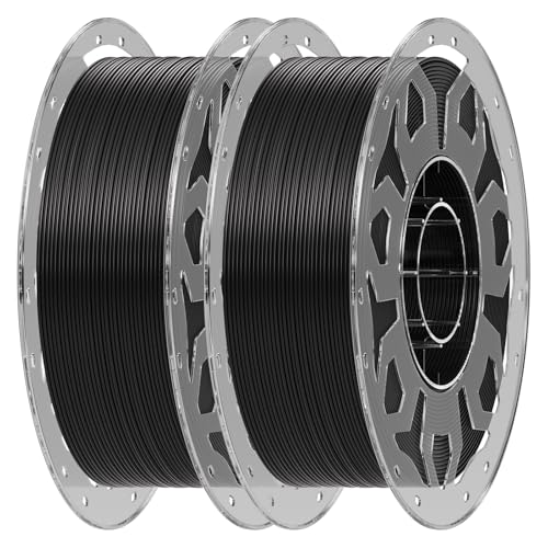 Image of Creality PLA Filament 1.75mm, 3D Printer Filament Bundle 2 kg, Enhanced Toughness No Warp, Accuracy ±0.03mm Printing for Most 3D Printers (Black & Black 2-Pack)