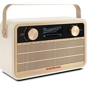 Nordmende Transita 121 IR draagbare internetradio (DAB+ radio, FM, Bluetooth, WLAN, 24 uur batterij, wekker, slaaptimer, hoofdtelefoonaansluiting, 5 W mono-luidspreker) beige