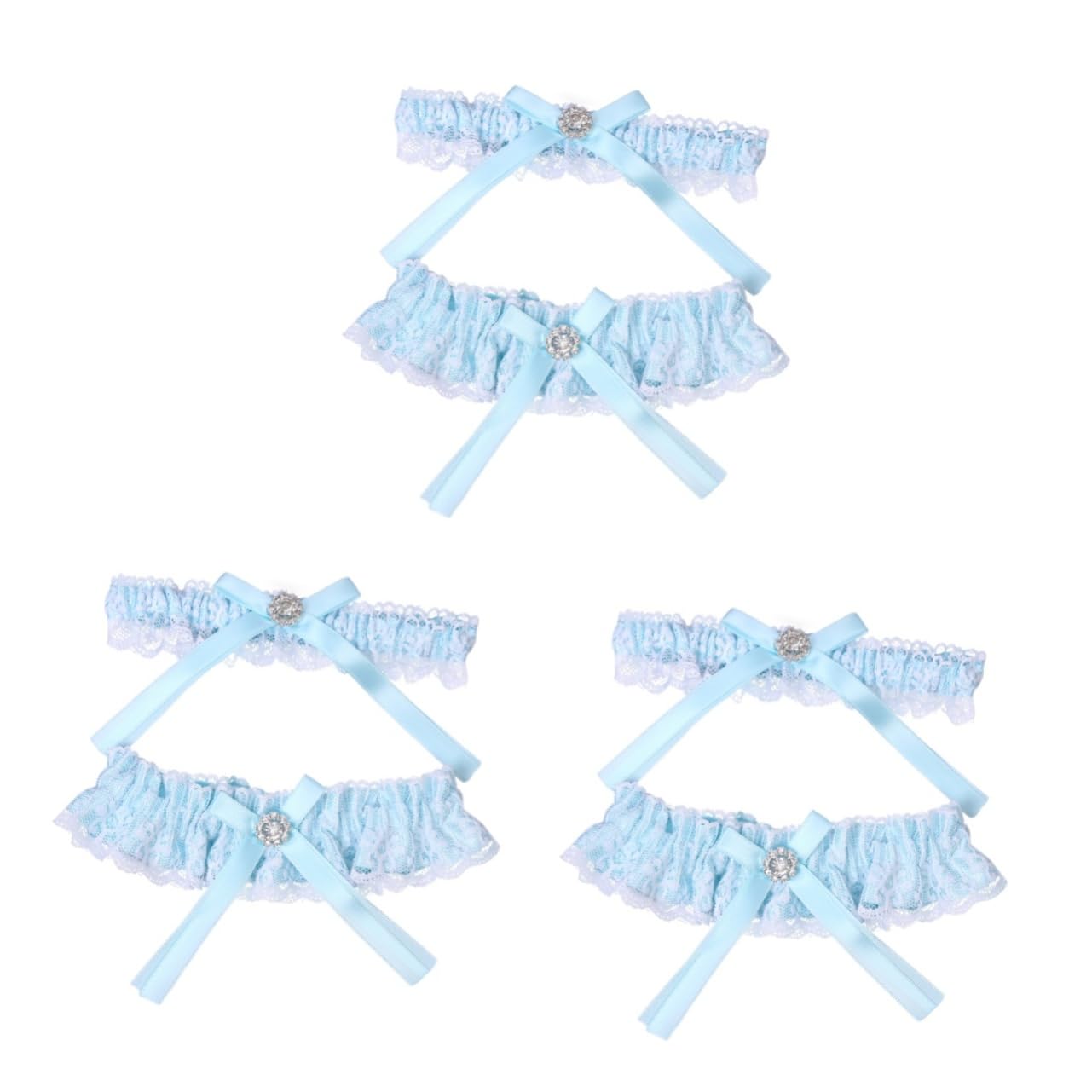 Abaodam 3 Paia Giarrettiera Anello Gamba in Pizzo Gamba Nuziale Giarrettiere Nuziali Abito Reggicalze Vintage ▾ Sposa Anello Elastico