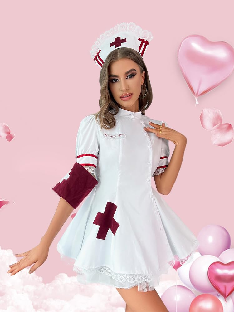 Amazon.com: Women's Sexy Nurse Costume 4 Pack Lace Skirt