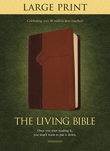 The Living Bible Large Print Edition, TuTone (LeatherLike, Brown Tan)