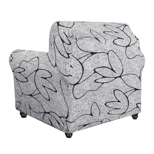 Searchi Stretch Sofa Cover Printed Couch Covers, Floral Pattern 2 Piece Armchair Slipcover thumb #8