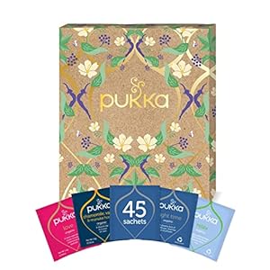 Pukka Relax Theedoos, Biologische kruidenthee geschenkset – 5 smaken – 45 zakjes