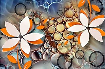 WallSkin Interior Non-Woven Washable 3D Wallpaper Size 5 x 5 (25 Sqft) PVC for Living Room Bedroom Commercial Space AWS Design-23