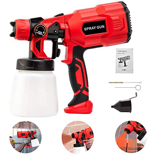 Pistola de Pintura 550W,Pistola de Pulverizacion Pintura Eléctrica Máximo de 800ml/min,Compresor Pintura y Pistola 3 Modos de Pintura,Fácil de Desmontar y Limpiar