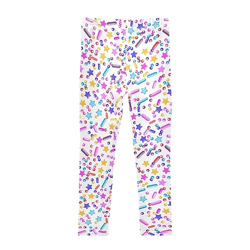 Girl's Leggings Sprinkle Candy Dessert Kids Yoga Pants Leggings Dance Active Ballet Tights for Child Teens 4T2