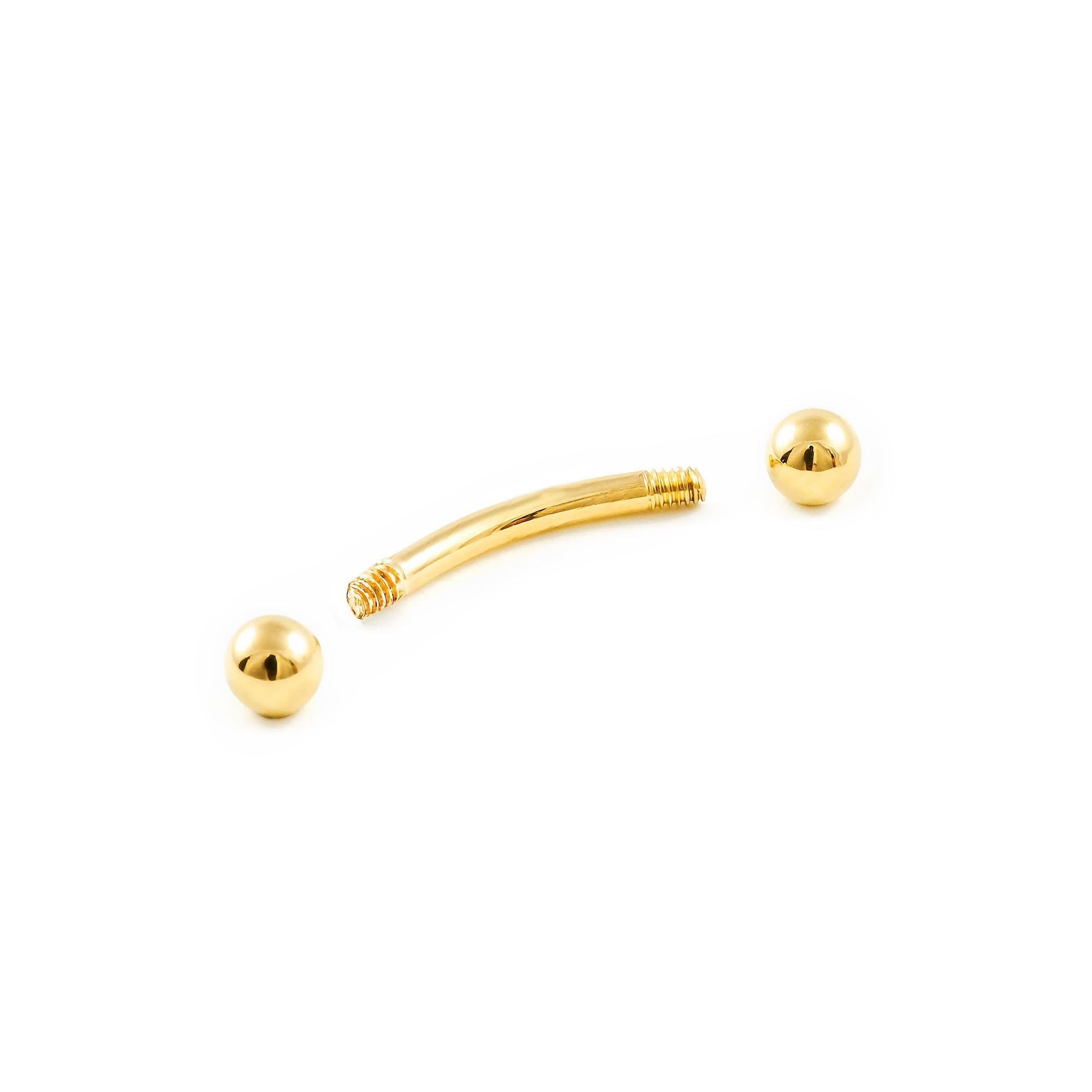 Monde Petit Piercing für Augenbraue Kugel 3 mm - Gelbgold 18 Karat (750) - Geschenkbox - Garantiezertifikat