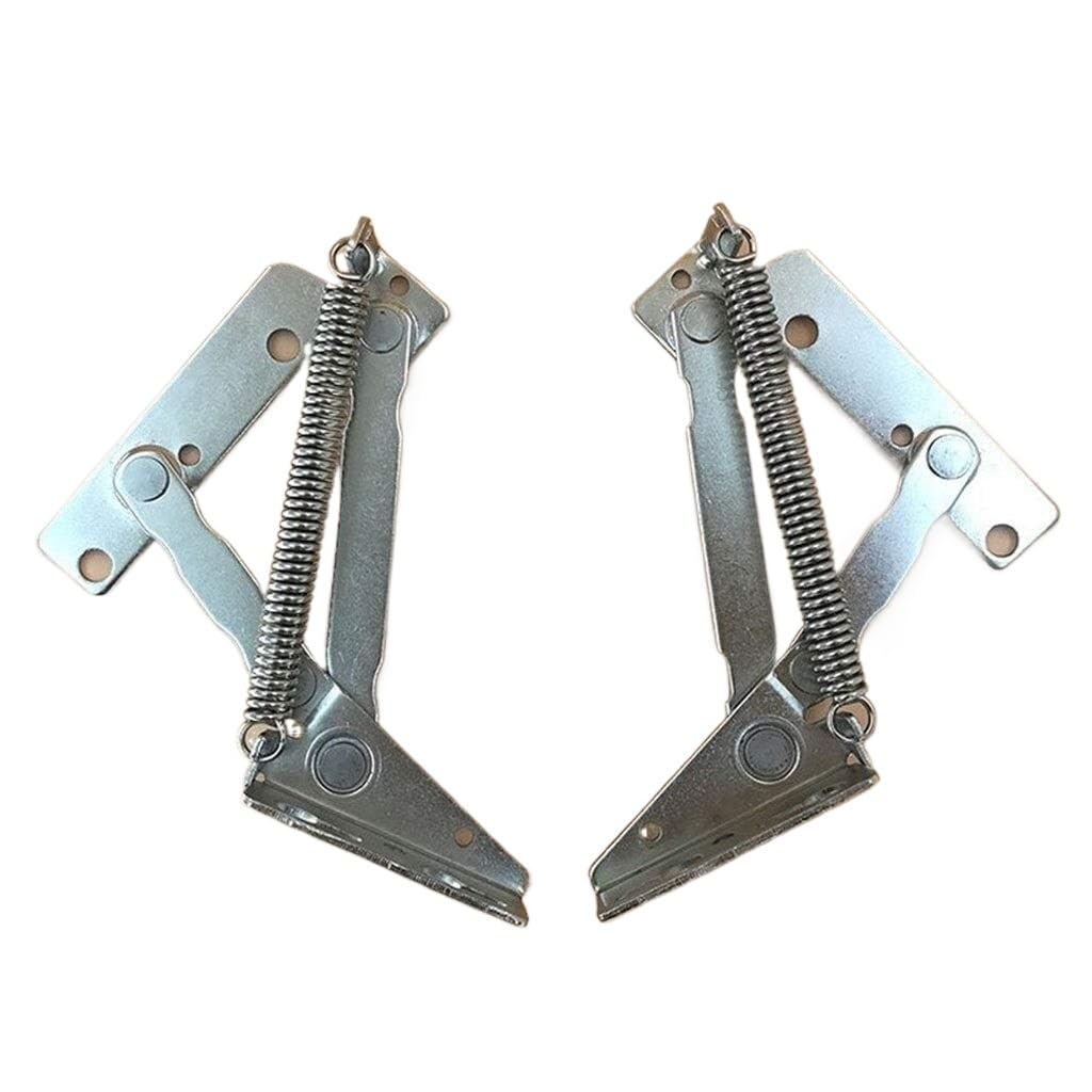 Bisagras con resorte de acero inoxidable de 80 grados-soporte de elevación de gabinete autoblocante de alta resistencia, 2 piezas/juego(Nickel)