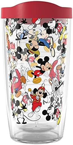 Tervis Disney - Mickey Through the Years Made in USA Double Walled Insulated Tumbler Cup Keeps Drinks Cold & Hot, 16oz, Classic