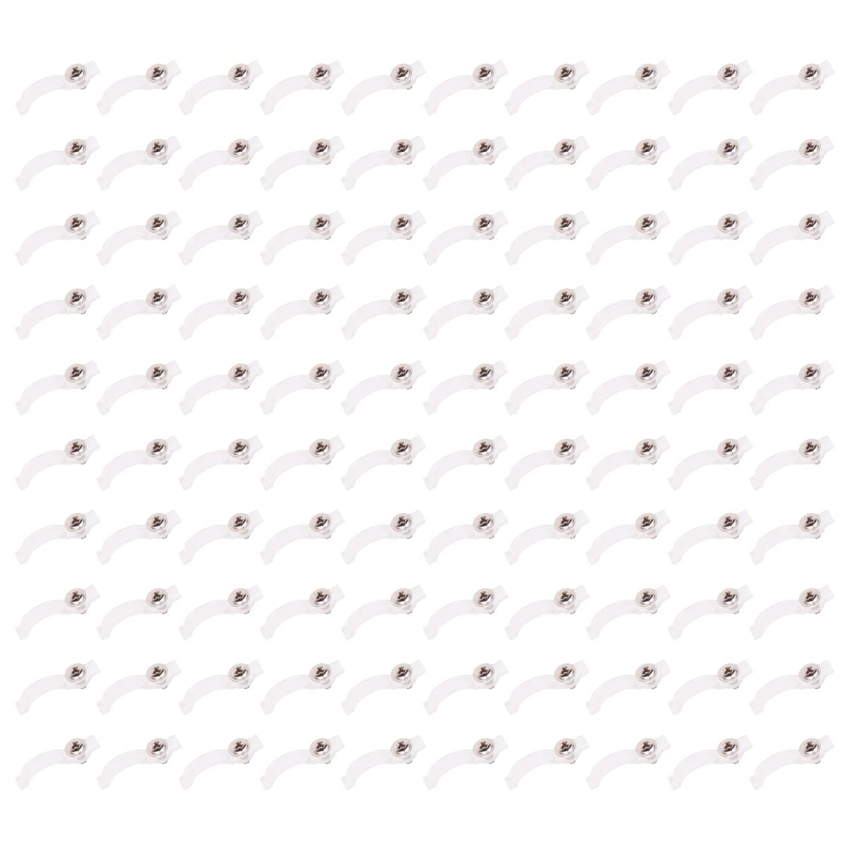 Wangcl Transparent 100Pcs Led Strip Light Clips With 100 X Screws Mounting Brackets Fixing Clips For Rgb 5050 3528 2835 Led Strip