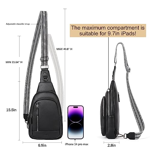 Image of CLUCI Crossbody Bags for Women Men,Leather Sling Bag Cross Body Backpack for Woman Gifts for Women Birthday Unique