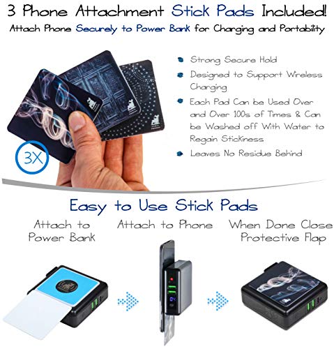 image for Power Frenchie Wireless All-In-One Portable Power Bank with Wall Plug 