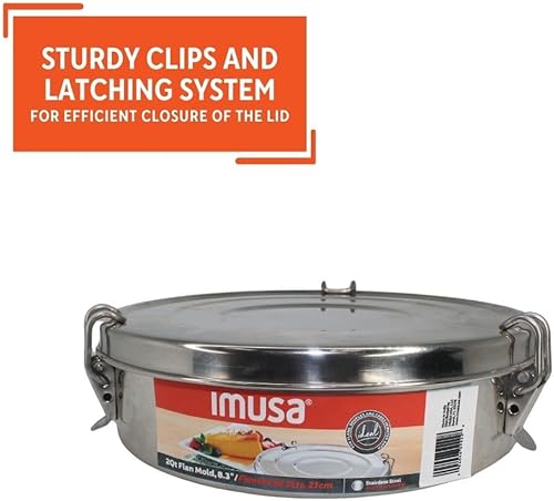 Vista 13 de IMUSA USA PHI-T9220 molde para flan de acero inoxidable, 1,5 cuarto de galón, plateado