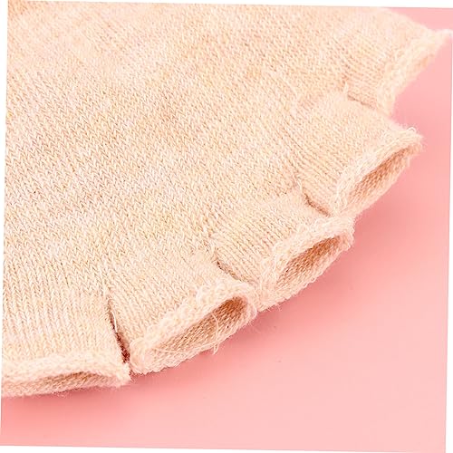 4 Pairs -Toe Five Toe Socks with Forefoot Support Pad Breathable Cotton Peep Socks for Comfortable Summer Wear4