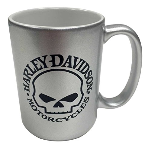 Harley-Davidson Willie G. Skull Logo Silver Coffee Mug HD-WGS-1233