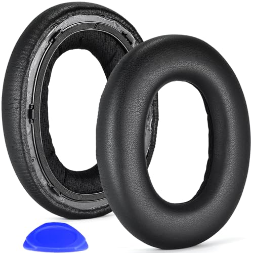 Px7 Earpads - Cojines de Repuesto para Orejas Cover Cushions Compatibles con Bowers & Wilkins Px7 Auriculares Inalámbricos Over Ear Bluetooth, Espuma de Alta Densidad para Cancelación de Ruido (Cuero de Proteína Negro) miniatura 1