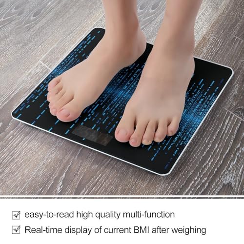 Báscula digital de baño con vidrio templado y pantalla LCD miniatura 5