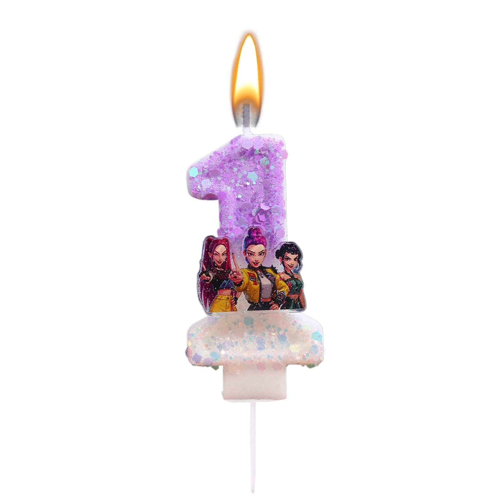 Korea Pop Demon Movie Hunters Birthday Number 5 Candles, Cute Cake Decoration, Perfect for Birthday Party Decorations (5) — view 9