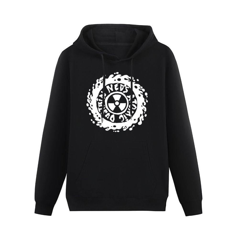 XiangGuFeiNiuWei Neds Atomic Dustbin Hoody Unisex Ptinted Hoodies Long Sleeve Men's Hooded with Pocket Black XXXL