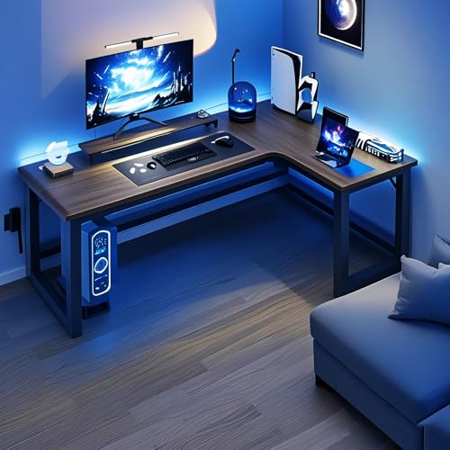 L字デスク(幅160×奥行120×高さ75cm) ゲーミングデスク パソコンデスク 頑丈構造150kg耐荷重 作業机 多用途オフィスデスク ゲーム/リモートワーク/学習兼用 gaming desk 省スペースコーナーデザイン 組み立て簡単(事務用家具)