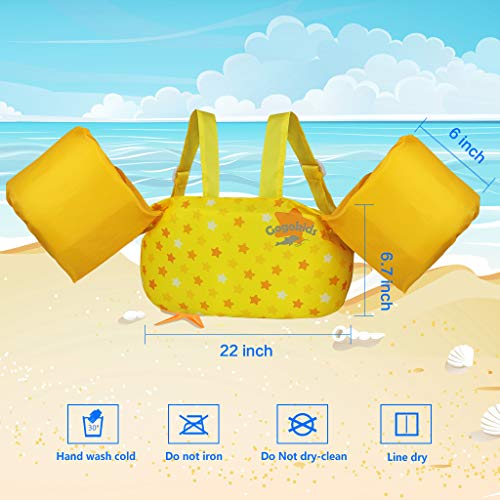image for Gogokids Kids Swim Vest Life Jacket, Swimming Aid Armbands for Toddler