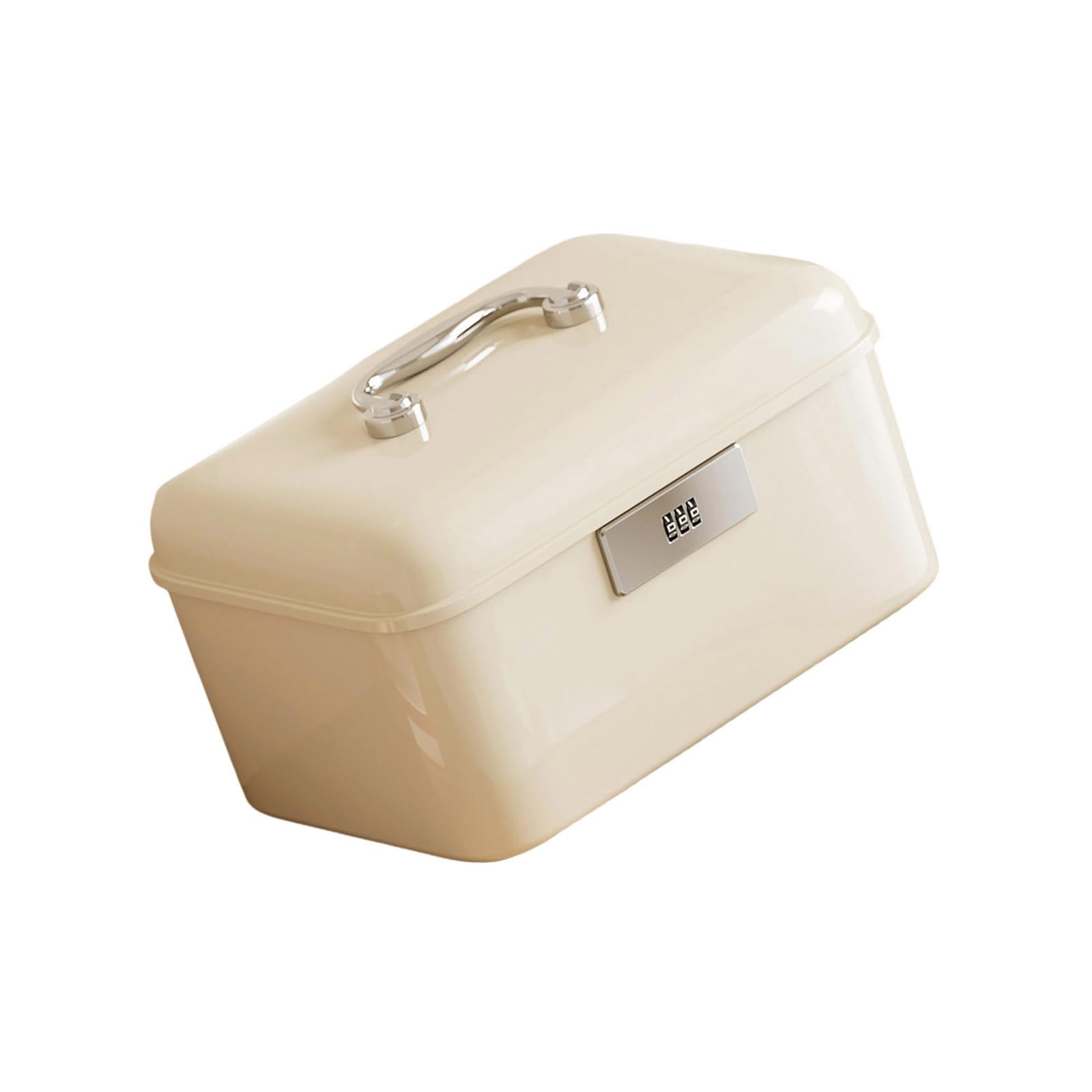 Snorvixre Sturdy Password Protected Organizers Box Sturdy Portable Travel Container for Secure Item Storage Kids Valuables Security Box