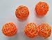 10pcs Handmade Wicker Rattan Balls, Garden, Wedding, Party Decorative Crafts, Vase Fillers, Rabbits, Parrot, Bird Toys (5CM, 18# Orange)