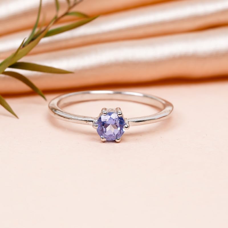 Bague topaze bleue suisse argent 925 bague naturelle durable - 3
