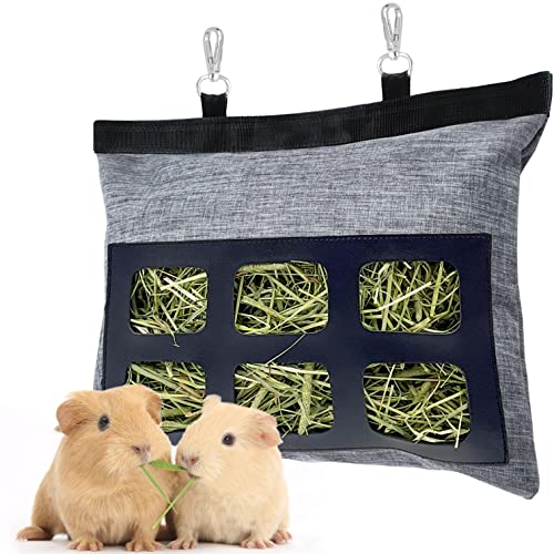 Rabbit Hay Feeder Bag, Upgraded Bunny Guinea Pig...