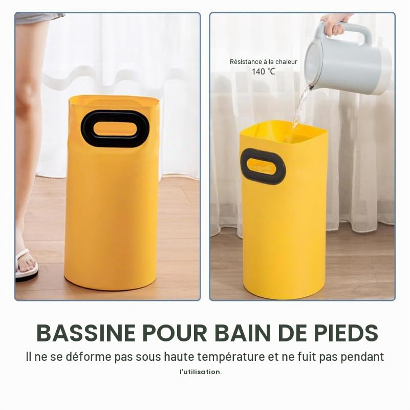 Angoily Bassin De Bain À Pied Pliable Portable 16L Seau De Lavage À Pied Léger Et Résistant pour Spa Pieds Maison Camping Voyage