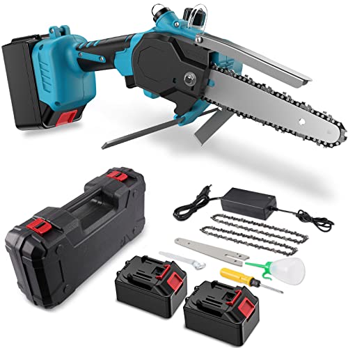 6 Inch Mini Chainsaw Cordless,BEARTAIN Brushless Motor 21V 2.0Ah Electric Chainsaw with Auto-Oil System,Handheld Portable Small Chainsaw,Battery Powered Chainsaw for Garden Tree Pruning,Wood Cutting