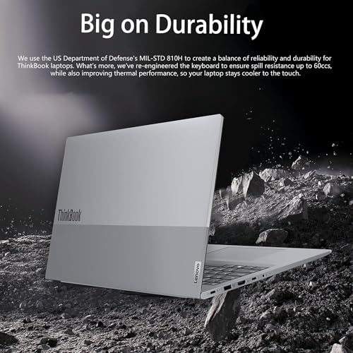 Image of Lenovo ThinkBook 16 Gen 7 Business Laptop, 16 inch FHD+, AMD Ryzen 7 7735HS, 16GB DDR5, 512GB SSD, Wi-Fi 6E, HDMI, Fingerprint, HD Webcam with Privacy Shutter, Windows 11 Pro