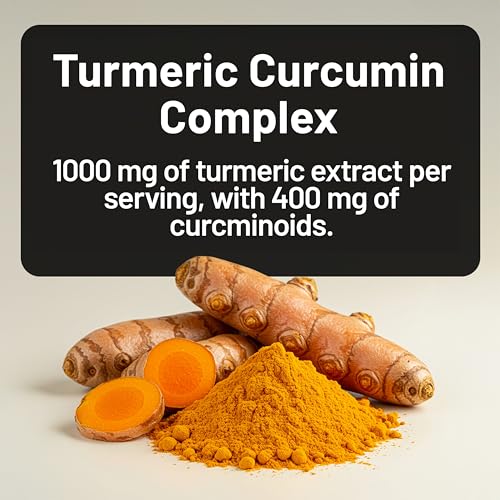 NatureWise Turmeric Curcumin 1000mg High Absorption Supplement, 60 Capsules - image 3