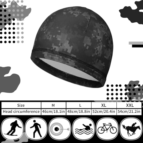 Image of Boao 6 Pieces Cooling Skull Caps Helmet Hard Hat Liner Sweat Wicking Running Beanie Cycling for Men Women