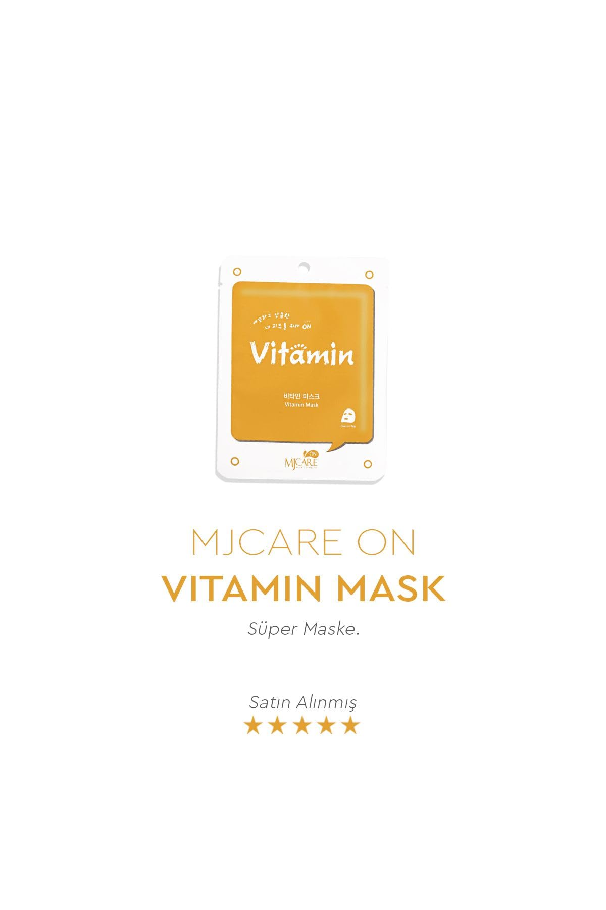 Mjcare On Vitamin Mask Vitaminli Yüz Maskesi 5'li