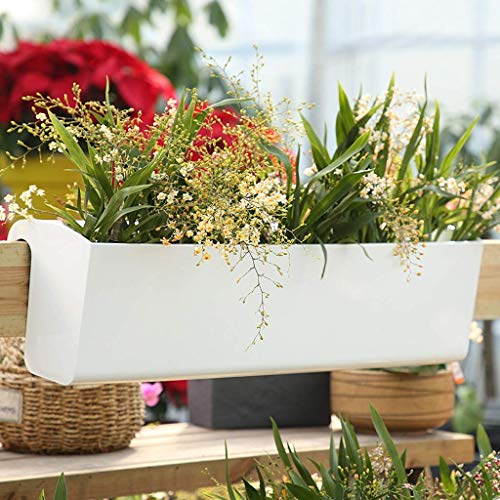 Stylish Simplicity Desktop Decoration Potted Plants Rectangular Wall Hanging Flower Pot, Automatic Water Absorption Flower Pot Lavender Rose Plant Pot White Red Plastic Flower Pot Art Flowerpot, Lsx #TOP3