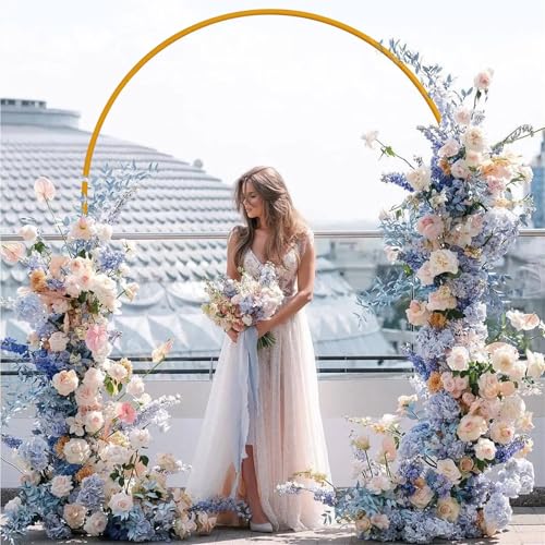 Arche de mariage en métal demi-ronde au design épuré pour réceptions