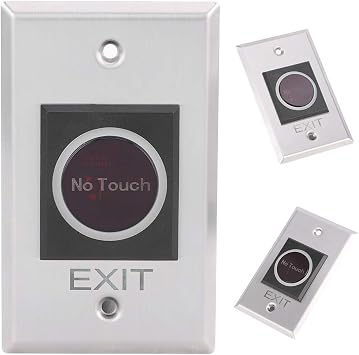 Sonew Touchless Infrared Sensor Exit Button Switch with LED Backlight Button Easy to Install Strong and for Various Access Control System