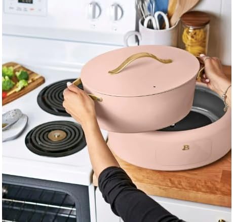 10-in-1 6Qt Electric Multi-Cooker– Slow Cooker, Rice Cooker, Steamer & More | Touch Control, Oven-Safe, Dishwasher-Safe | Rose Pink