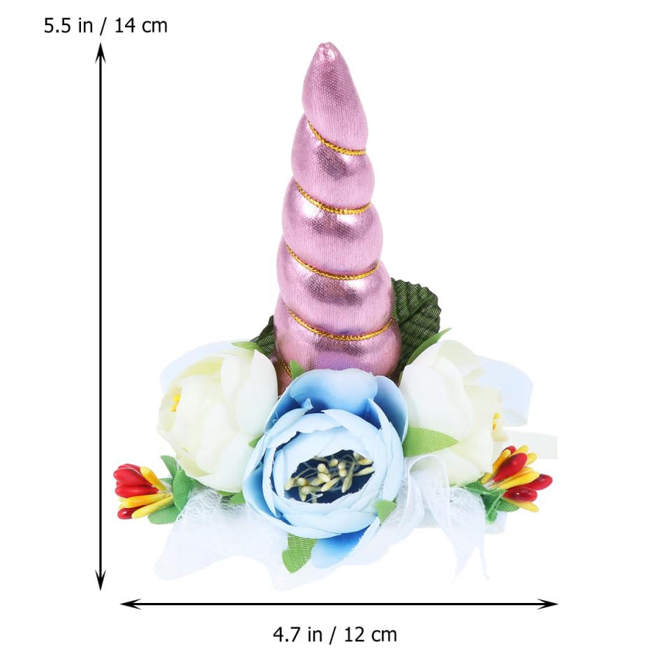 2 Piezas Sombrero Unicornio para Perros Pequeños miniatura 2