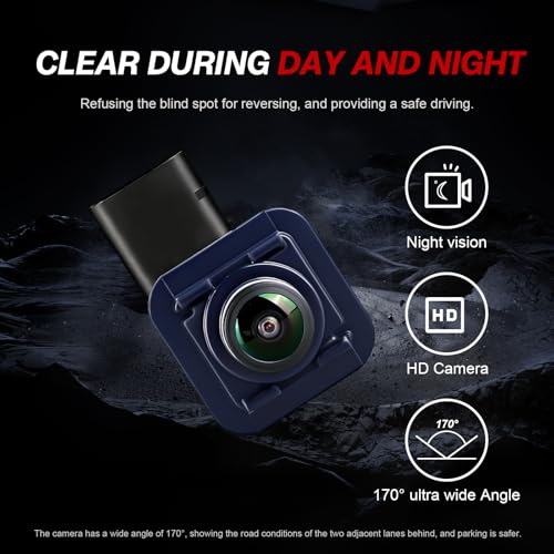 Image of Rear View Backup Camera JC3T-19G490-AD Replacement Compatible with F250 F350 F450 F550 Super Duty 2017-2022 6.2L 6.7L 7.3L Back Up Camera Replaces JC3T19G490AD