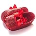 Baby Girl Shoes Mary Jane Flats Anti-Slip Princess Wedding Dress Infant Girl Soft Lightweight Crib Shoes (6-12 Months Infant, C-Red)