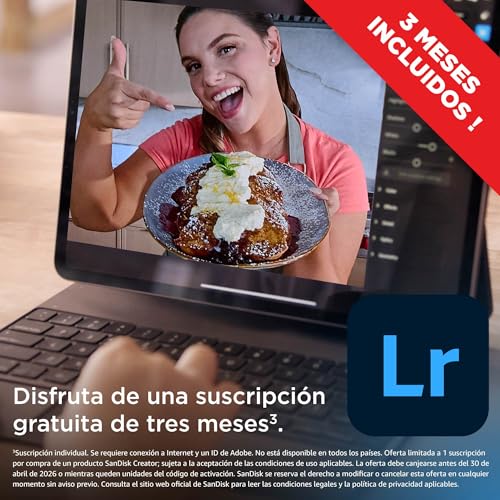 Miniatura 5 de SanDisk Creator USB Type-C Memoria Flash 256 GB (Pendrive para Ordenadores, Tabletas y Teléfono Inteligente, USB Type-C, Velocidades hasta 400 MB/s, Seguridad automática, 3 meses de Adobe Lightroom)