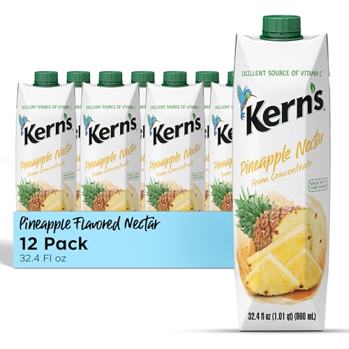 Kern’s Pineapple Juice Nectar - Made with Fresh Pineapple Fruit