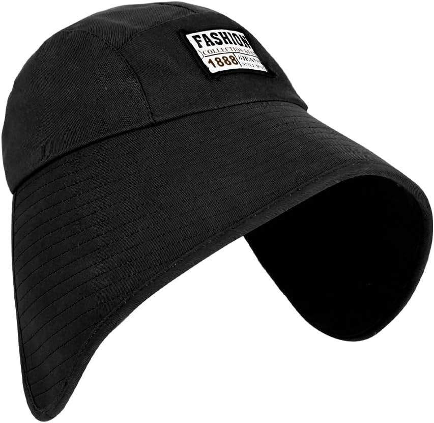 Women Wide Brim Sun Protection Bucket Hat Cotton Packable Full Face Sunshade Cap - Image 3