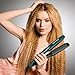SAOSA Hair Crimper - Ceramic Tourmaline Crimping Iron with 5 Temp Settings, Anti-Frizz Volumizing Crimper Hair Tool for Textured Crimp, Suitable for All Hair Types (Turquoise)