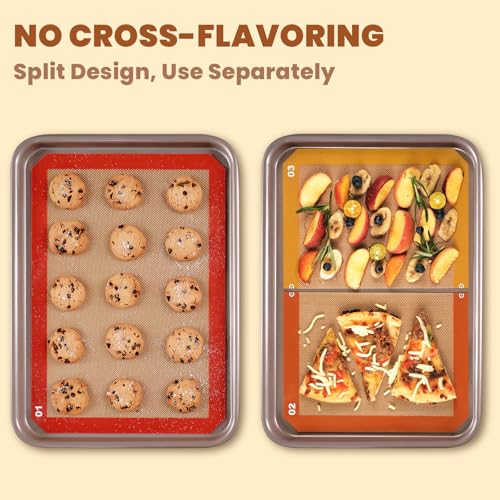 Jacyao'S 3 PACK SILICONE BAKING MAT 3 Pcs Silicone Baking Mat For Baking Sheet, Reusable Baking Supplies, Non-Stick Macaron Silicone Baking Mats thumb #1