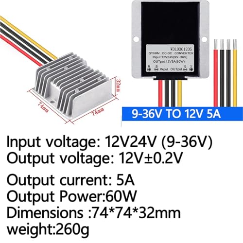 Stabilisateur DC DC 12V protégeant l'électronique sensible contre les surtensions