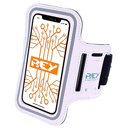Brazalete Deportivo Reflectante para Smartphones Desde 5' hasta 6', en Color Blanco