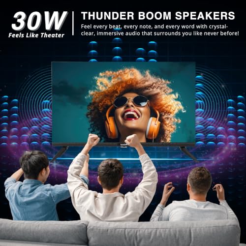 Image of IONSTAR 24 inch HD SMART LED TV Android (60 cm) Voice Control App, 30W Thunder Speakers, WiFi, Screen Cast, USB Ports, LAN, Headphone, AV, Ultra Thin Panel, Radiant Colour Engine